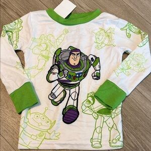 Disney Buzz Lightyear Long Sleeve Shirt - White and Green
